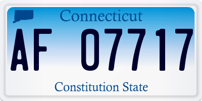CT license plate AF07717