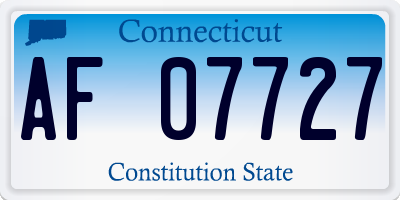 CT license plate AF07727