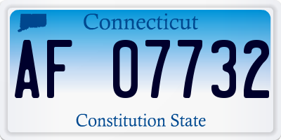 CT license plate AF07732