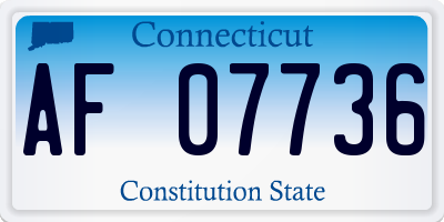 CT license plate AF07736