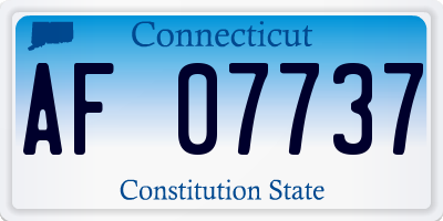 CT license plate AF07737