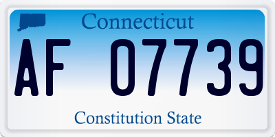 CT license plate AF07739
