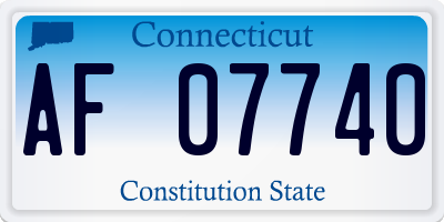 CT license plate AF07740