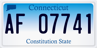 CT license plate AF07741