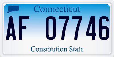 CT license plate AF07746