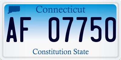 CT license plate AF07750