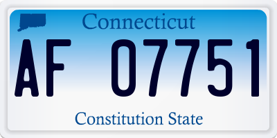 CT license plate AF07751