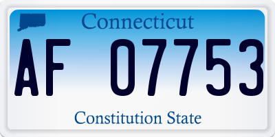 CT license plate AF07753