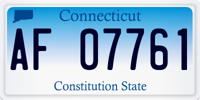 CT license plate AF07761