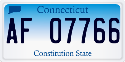 CT license plate AF07766