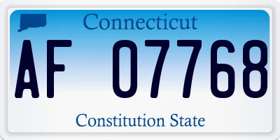 CT license plate AF07768
