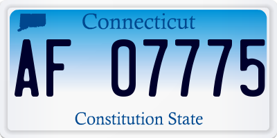 CT license plate AF07775