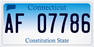 CT license plate AF07786