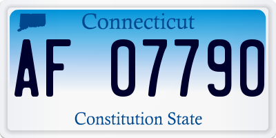 CT license plate AF07790