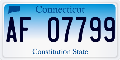CT license plate AF07799