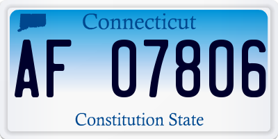 CT license plate AF07806