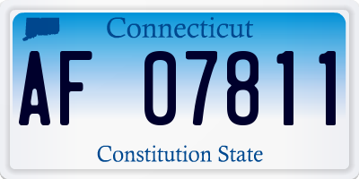 CT license plate AF07811