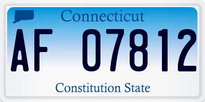 CT license plate AF07812