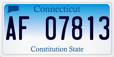 CT license plate AF07813