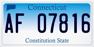CT license plate AF07816