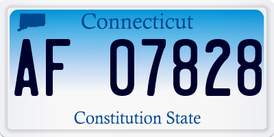 CT license plate AF07828