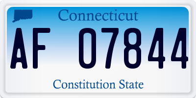 CT license plate AF07844