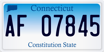 CT license plate AF07845