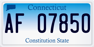 CT license plate AF07850