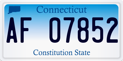 CT license plate AF07852