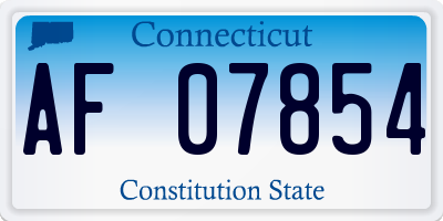 CT license plate AF07854