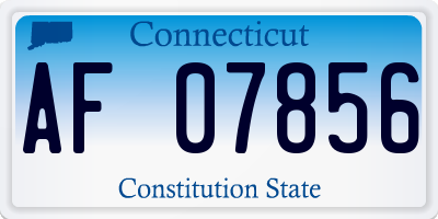 CT license plate AF07856