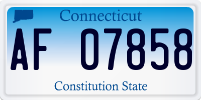 CT license plate AF07858