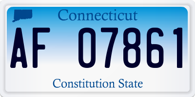 CT license plate AF07861