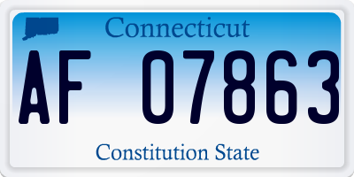 CT license plate AF07863
