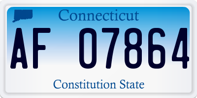 CT license plate AF07864