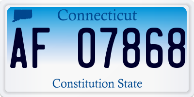 CT license plate AF07868