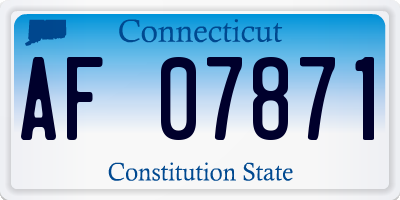 CT license plate AF07871
