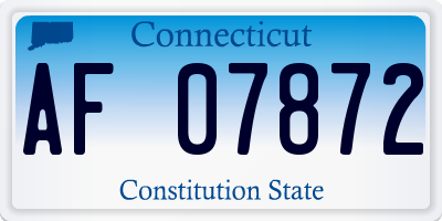 CT license plate AF07872