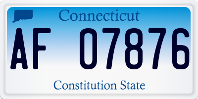 CT license plate AF07876