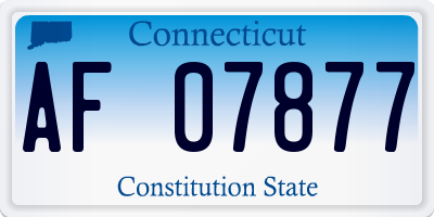 CT license plate AF07877