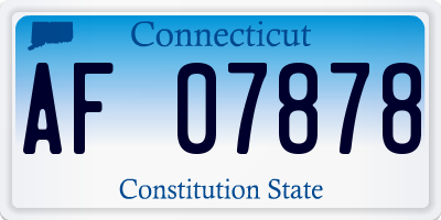 CT license plate AF07878