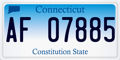 CT license plate AF07885