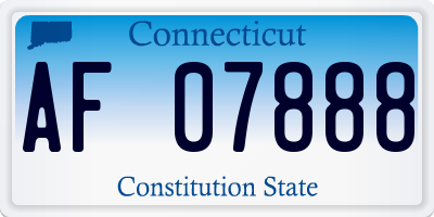 CT license plate AF07888
