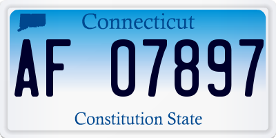 CT license plate AF07897