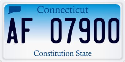 CT license plate AF07900