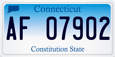 CT license plate AF07902