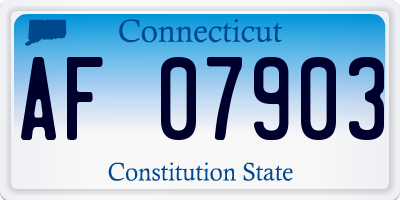CT license plate AF07903