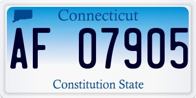 CT license plate AF07905