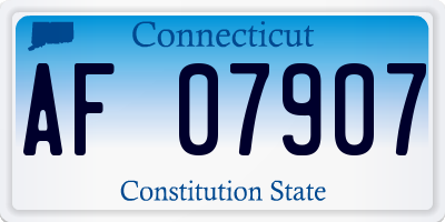 CT license plate AF07907
