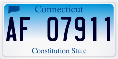 CT license plate AF07911